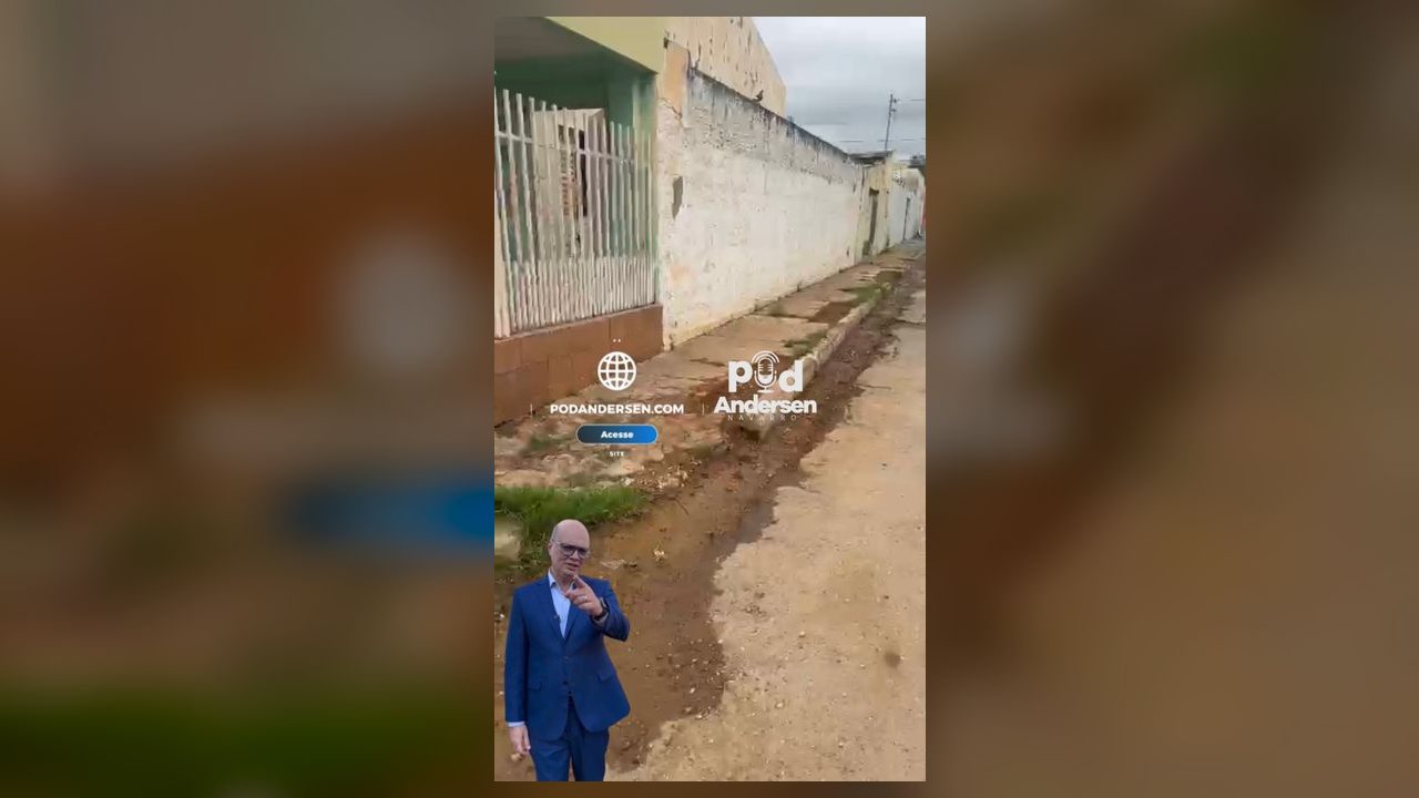 Idosa se machuca depois de queda em obra mal terminada